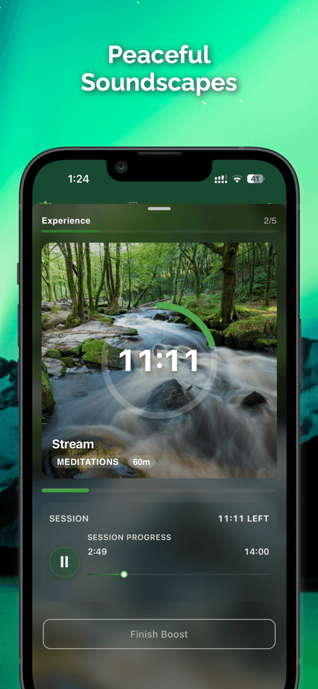 Peaceful soundscape session
